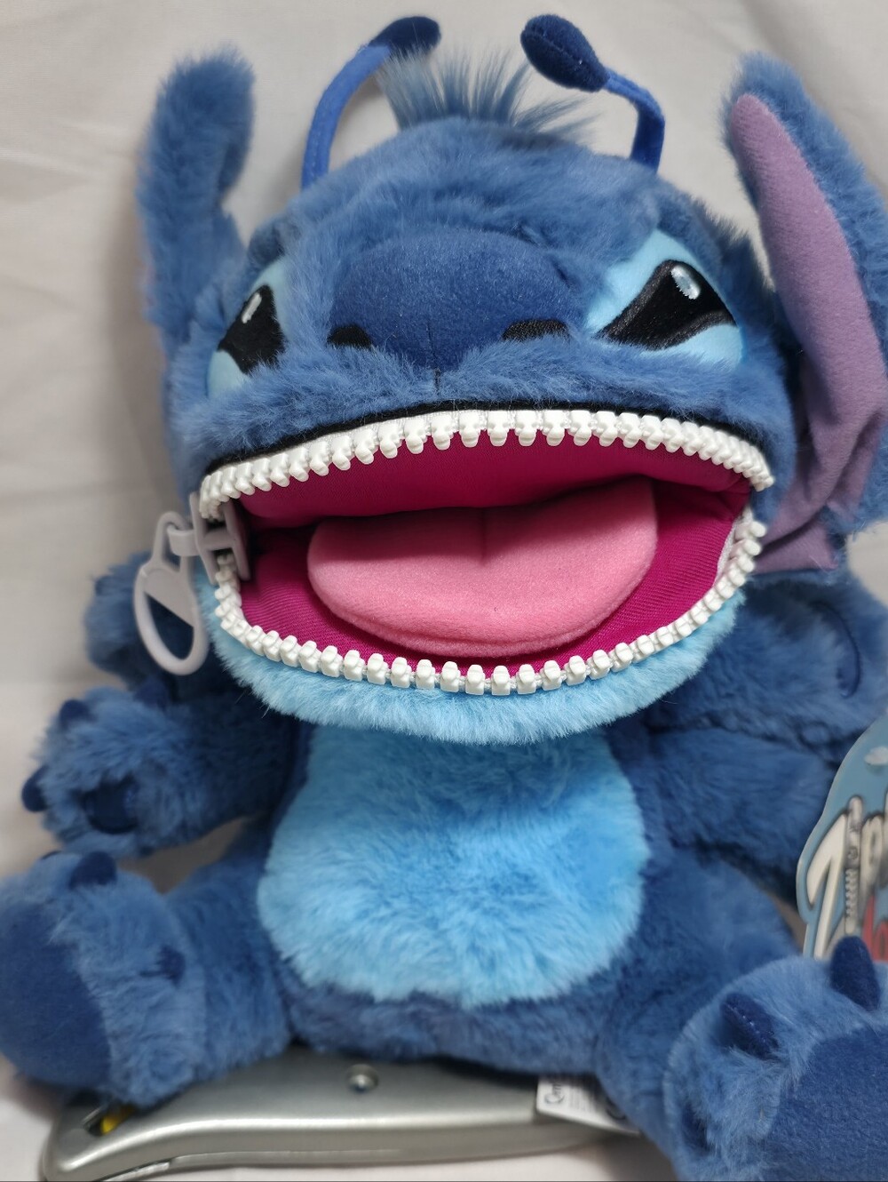 Disney Lilo & Stitch Stitch (Alien Form) Zipper Mouth 10 Inch Plush